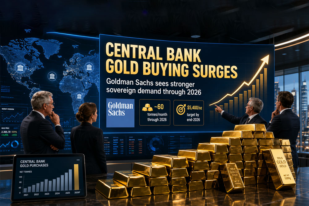 Central banks are buying more gold than expected, and purchases will increase further through 2026 – Goldman Sachs